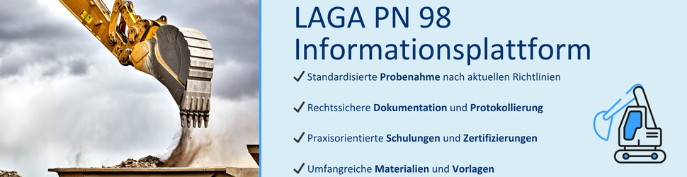 Banner der Informationsplattform LAGA PN 98